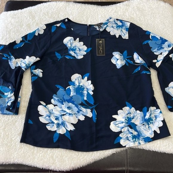 DG2 by Diane Gilman Floral-Print Cascade Tunic - Picture 4 of 7